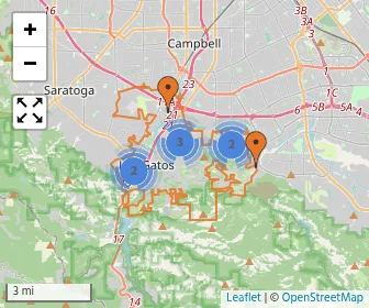 Area schools map